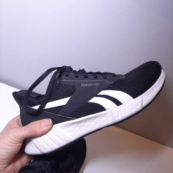 Reebok Lite Plus 2.5 Running Shoes Lace Up Sporty Athletic Mesh Black - Picture 9 of 13